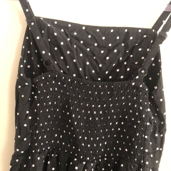 Old Navy Square Neck Cami Black and White Polka Dot Jumpsuit - Picture 4 of 7